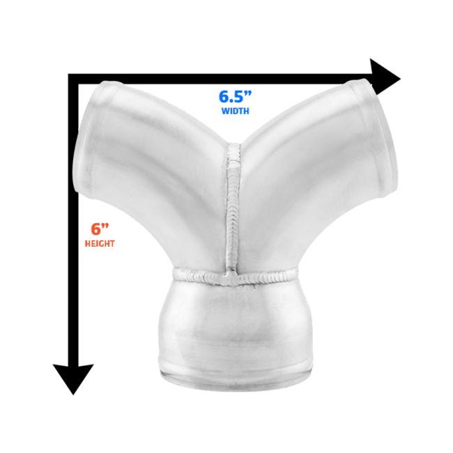 2.25" Merge 3" Aluminum Y Pipe Dual Air Intake Twin Turbo Intercooler