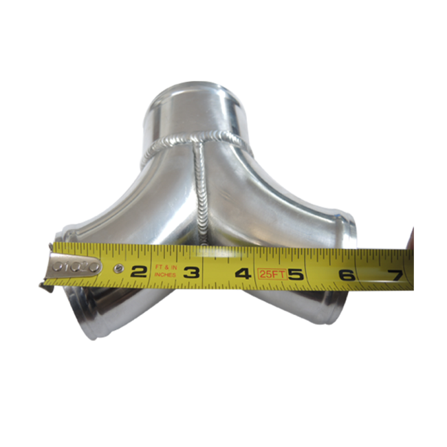 Aluminum Y Pipe Dual 2.5" to 3" Air Intake Twin Turbo Intercooler Piping