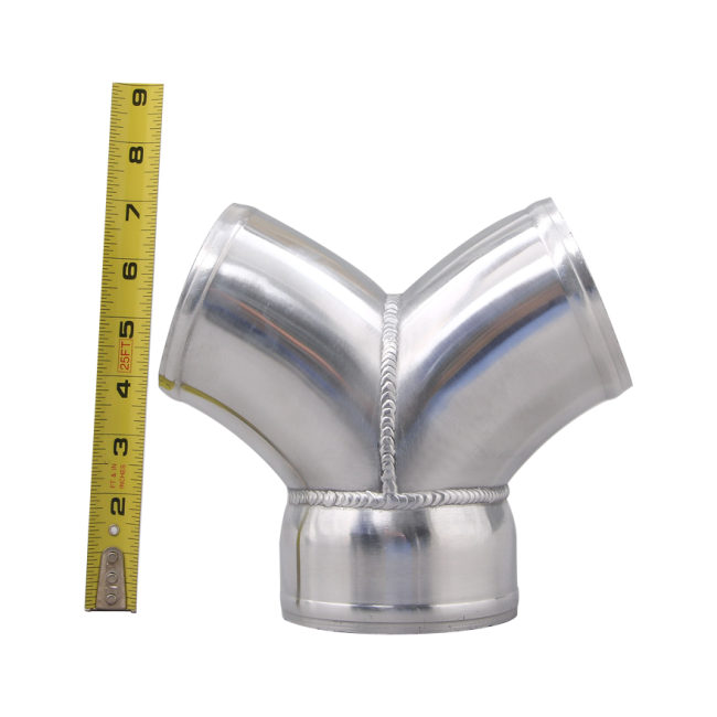 Aluminum Y Pipe Dual 3.5" to 4" Cold Air Intake Turbo Intercooler Pipe