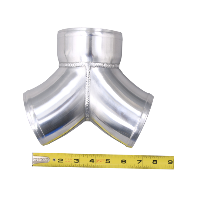 Aluminum Y Pipe Dual 3.5" to 4" Cold Air Intake Turbo Intercooler Pipe