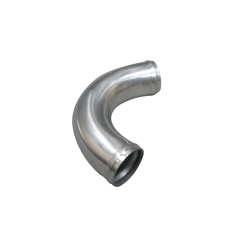 1.5" OD 120 Degree Aluminum Pipe, Mandrel Bent Polished, 1.65mm Thick Tube, 10" Length
