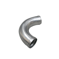 1.5" OD 120 Degree Aluminum Pipe, Mandrel Bent Polished, 1.65mm Thick Tube, 10" Length Tube