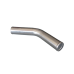 2.25" 45 Degree Mandrel Bent Polished Aluminum Pipe, 2.0mm Thick Tube, 18" Length