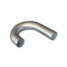 2" J-Bend Aluminum Pipe, Mandrel Bent Polished, 2.0mm Thick Tube, 18" Length