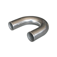 2" U-Bend Universal Aluminum Pipe, Mandrel Bent Polished, 2.0mm Thick Tube, 18" Length