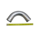 2" OD 120 Degree Aluminum Pipe, Mandrel Bent Polished, 2mm Thick Tube, 10" Length