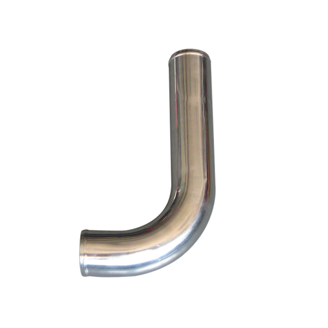 2" LBend Aluminum Pipe, Mandrel Bent Polished, 2.0mm Thick Tube, 18