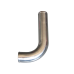2.5" L-Bend Aluminum Pipe, Mandrel Bent Polished, 2.0mm Thick Tube, 18" Length
