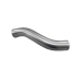 2" OD Air Intake S shape Aluminum Pipe, Mandrel Bent Polished, 2mm Thick Tube, 14" Length.