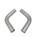 2pcs 2.5" Inch OD 75 Degree Universal Aluminum Intercooler Intake Pipe Tube