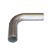 2" 90 Degree Aluminum Pipe, Mandrel Bent Polished, 2.0mm Thick Tube, 18" Length