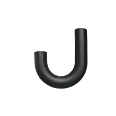 2.5" Aluminum Pipe 180 Degree J Bend, Powder Coated, Mandrel Bent, 2.0mm Thick, 18" Length
