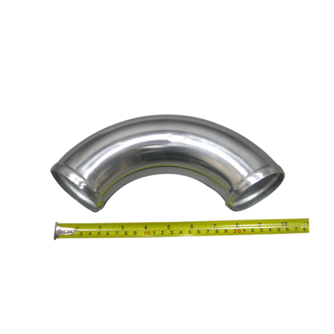 2.75" OD 120 Degree Aluminum Pipe, Mandrel Bent Polished, 2mm Thick