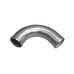 3" OD 120 Degree Aluminum Pipe, Mandrel Bent Polished, 2mm Thick Tube, 10" Length