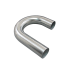 3.5" Aluminum Pipe 180 Degree Mandrel J-Bend, 3.0mm Thick Tube, 24" in Length