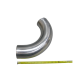 4" OD 120 Degree Aluminum Pipe, Mandrel Bent Polished, 3mm Thick Tube, 18" Length
