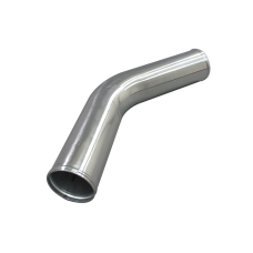 4" Aluminum Pipe 45 Degree Bend, Polished, Mandrel Bent, 3.0mm Thick, 24" Length Tube