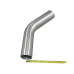 4" Aluminum Pipe 45 Degree Bend, Polished, Mandrel Bent, 3.0mm Thick, 24" Length Tube