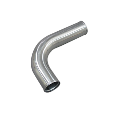 4" Aluminum Pipe 90 Degree L Bend, Polished, Mandrel Bent, 3.0mm Thick, 24" Length Tube