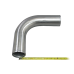 4" Aluminum Pipe 90 Degree Bend, Polished, Mandrel Bent, 3.0mm Thick, 24" Length Tube
