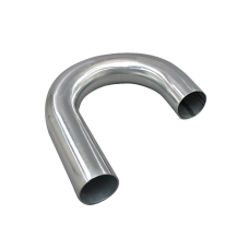 4" Aluminum Pipe 180 Degree J Bend, Polished, Mandrel Bent, 3.0mm Thick, 38" Length