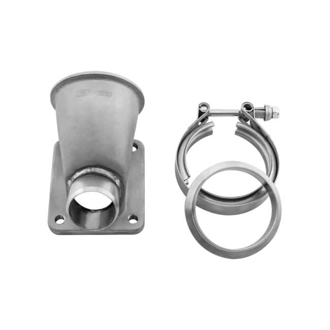 Gorgeri 3in V Band 90 Degree T3/T4 Turbo Elbow Adapter with Flange and Clamp