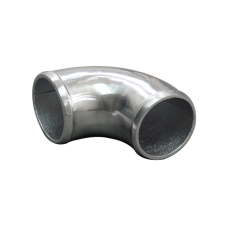 2.0" O.D. Cast Aluminum Elbow 90 Degree Pipe, Tight Bend, Polished Finishing