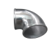 3.5" O.D. Cast Aluminum Elbow 90 Degree Pipe Tube, Tight Bend, Polished Finishing