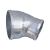 Polished Cast Aluminum 45 Degree 4" - 3" O.D. Reducer Elbow Pipe Tube Polished Cast Aluminum 45 Degree 4" - 3" O.D. Reducer Elbow Pipe Tube