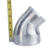 Polished Cast Aluminum 45 Degree 4" - 3" O.D. Reducer Elbow Pipe Tube Polished Cast Aluminum 45 Degree 4" - 3" O.D. Reducer Elbow Pipe Tube