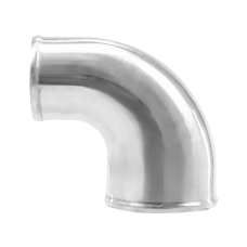 Polished Cast Aluminum 90 Degree 4"-3" O.D. Reducer Elbow Pipe Tube