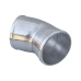 Polished Cast Aluminum 45 Degree 4"- 3.5" O.D. Reducer Elbow Pipe Tube