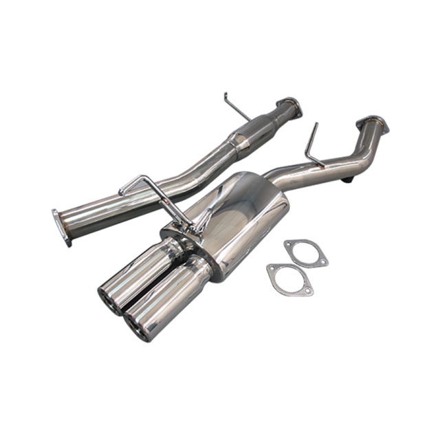 DUAL Tip Catback Exhaust System For 8994 240SX S13 SILVIA