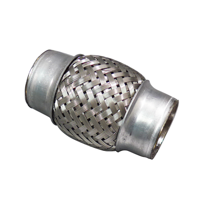 1.75" X 4" Stainless Steel Downpipe Exhaust Muffler Double Braided