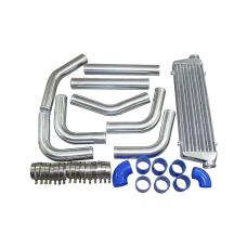 Universal Blue Couplers 2.5" Aluminum Piping Kit+ 28x7x2.5 Intercooler