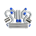 28" TURBO INTERCOOLER + 2" PIPING KIT for ELANTRA TIBURON 28" TURBO INTERCOOLER + 2" PIPING KIT for ELANTRA TIBURON