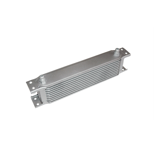 Aluminum Oil Cooler Radiator, 11" Core, 10 Row, AN6 Fitting,High
