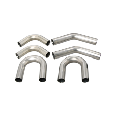 Universal Stainless Piping Kit 2.5" 6 pcs Exhaust Straight 45 90 U Pipe Universal Stainless Piping Kit 2.5" 6 pcs Exhaust Straight 45 90 U Pipe