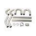 Universal Stainless Piping Kit 2.5" 8 pcs 45 90 Exhaust Flex Pipe Vband Universal Stainless Piping Kit 2.5" 8 pcs 45 90 Exhaust Flex Pipe Vband