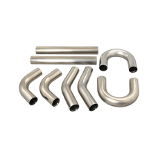Universal Stainless Piping Tube Kit 3" 8 pcs Exhaust Straight 45 90 U S Pipe Universal Stainless Piping Tube Kit 3" 8 pcs Exhaust Straight 45 90 U S Pipe