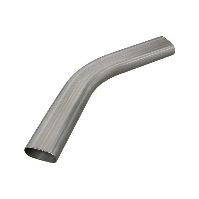 CXRacing 2.5" Oval Straight Stainless Steel Pipe Tubing With Round Coverter
