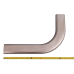 3.5" Oval 90 Degree 304 Stainless Steel Pipe Tube Tubing 16 Gauge Mandrel Bend
