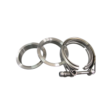 2.5" Self Aligning V-Band Clamp Flange Kit Turbo Exhaust Stainless