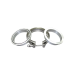 3.5" Stainless Steel V-Band Clamp + 3.5" I.D. Aluminum Flanges Male/Female (2 Flanges) with O-ring seal For Turbo Intercooler Piping Tube
