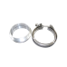 4.0" Stainless Steel V-Band Clamp + 4.0" I.D. Aluminum Flanges Male/Female (2 Flanges) with O-ring seal