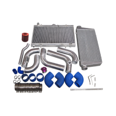 Intercooler Piping Intake Radiator HardPipe Pipe Tube Kit For 2JZGTE 2JZ-GTE 2JZ Swap 240SX S13 S14 Stock Turbo