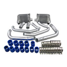 Side Mount Intercooler + Piping Pipe Tube kit Bolt On Fit For 90-96 Nissan 300ZX