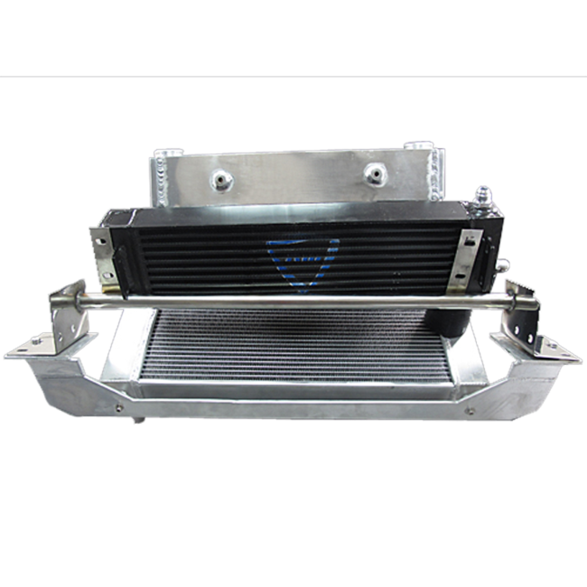 24"x11.75"x3 3/8" Intercooler Radiator VMount Pipe Tube Kit For 8691