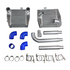 Side Mount Intercooler + Piping Pipe Tube Kit For Mitsubishi 3000GT VR4 Dodge Stealth TD04 TT