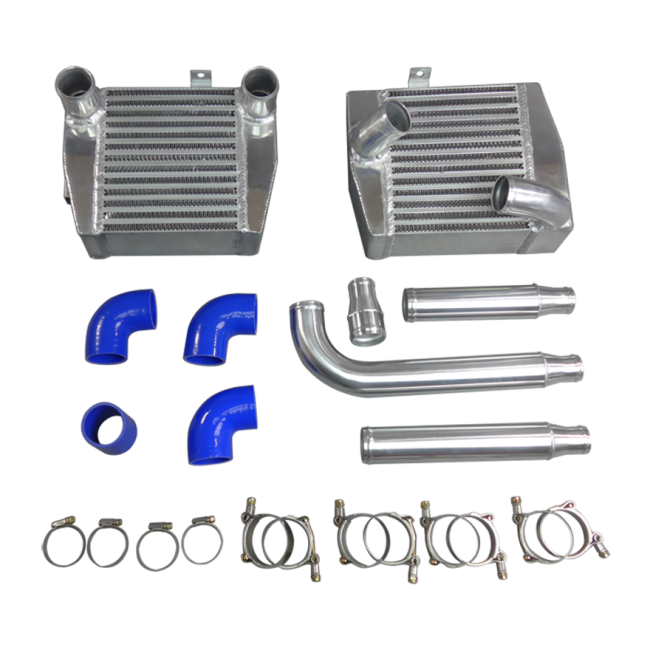 Side Mount Intercooler + Piping Pipe Tube Kit For Mitsubishi